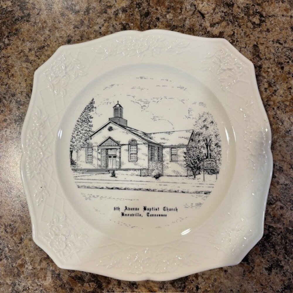Vintage 6th Avenue Baptist Church Knoxville Tn Plate